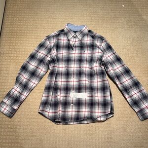 Tommy Hilfiger Black, White, and Red Plaid Shirt